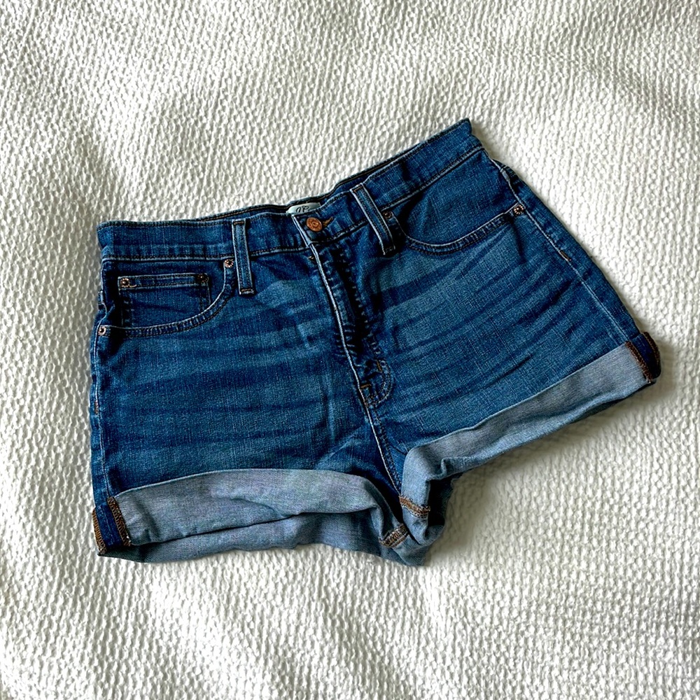 Jcrew High-waisted Denim Shorts - size 29